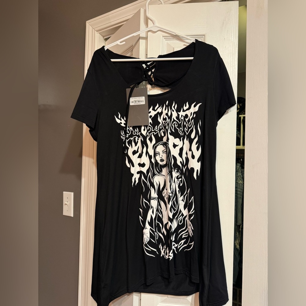 Killstar I can’t burn top, Black, XXL